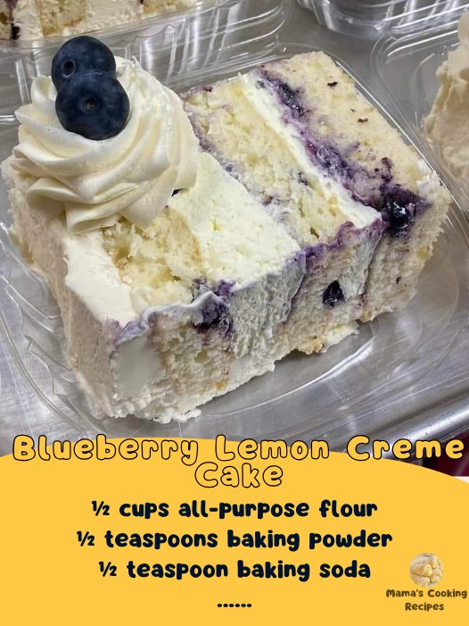 Blueberry Lemon Creme Cake