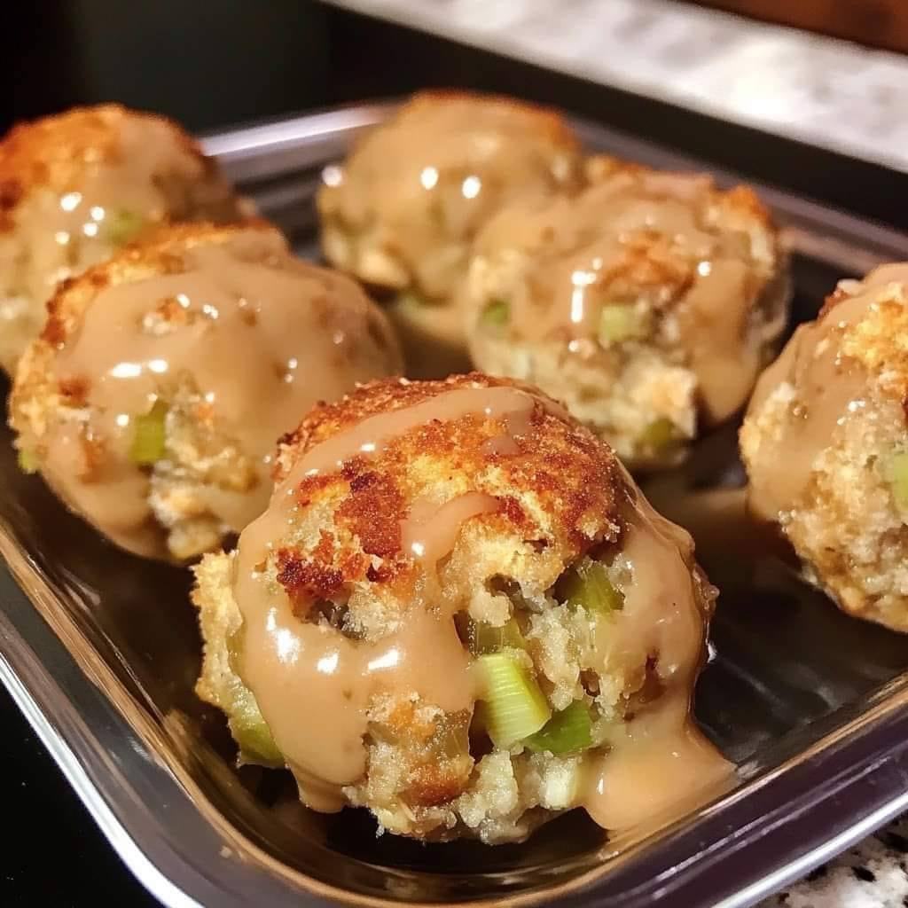 Delicious Leftover Turkey Stuffing Balls