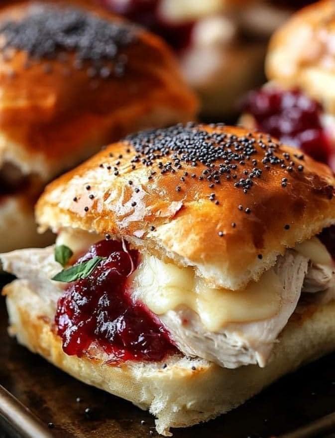 Baked Cranberry Turkey Sliders