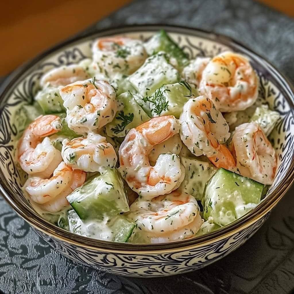 Creamy Cucumber Shrimp Salad