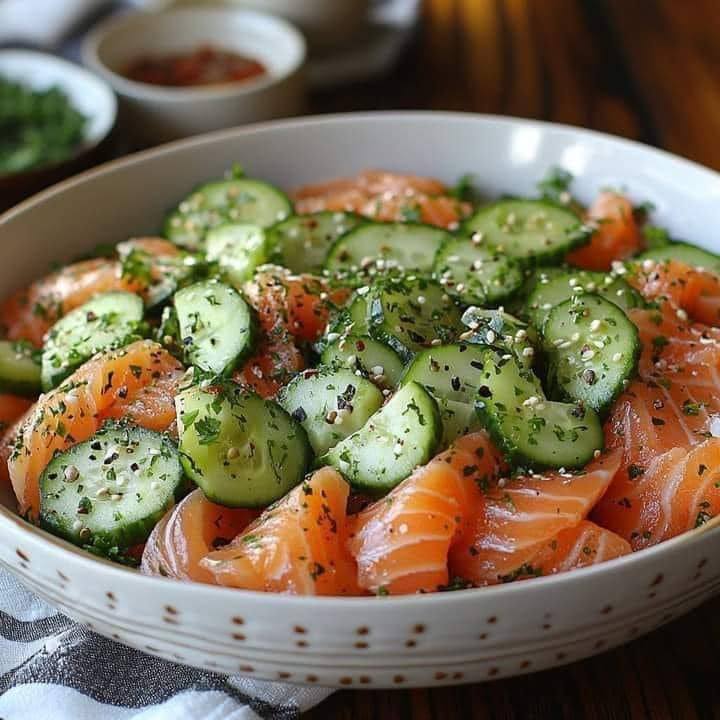 Salmon and Cucumber Salad