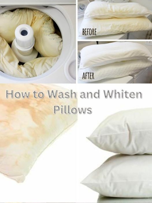 How to whiten and brighten your old yellow pillows