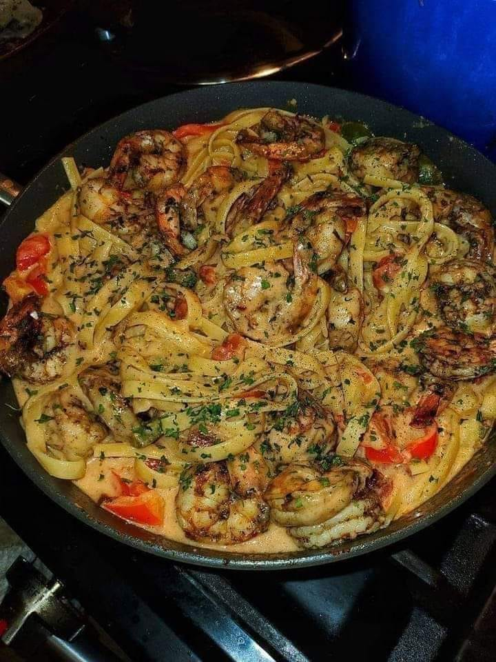 Jerk Shrimp Fettuccine – A Spicy Caribbean Delight