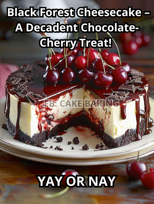 Black Forest Cheesecake – A Decadent Chocolate-Cherry Treat! 🍰