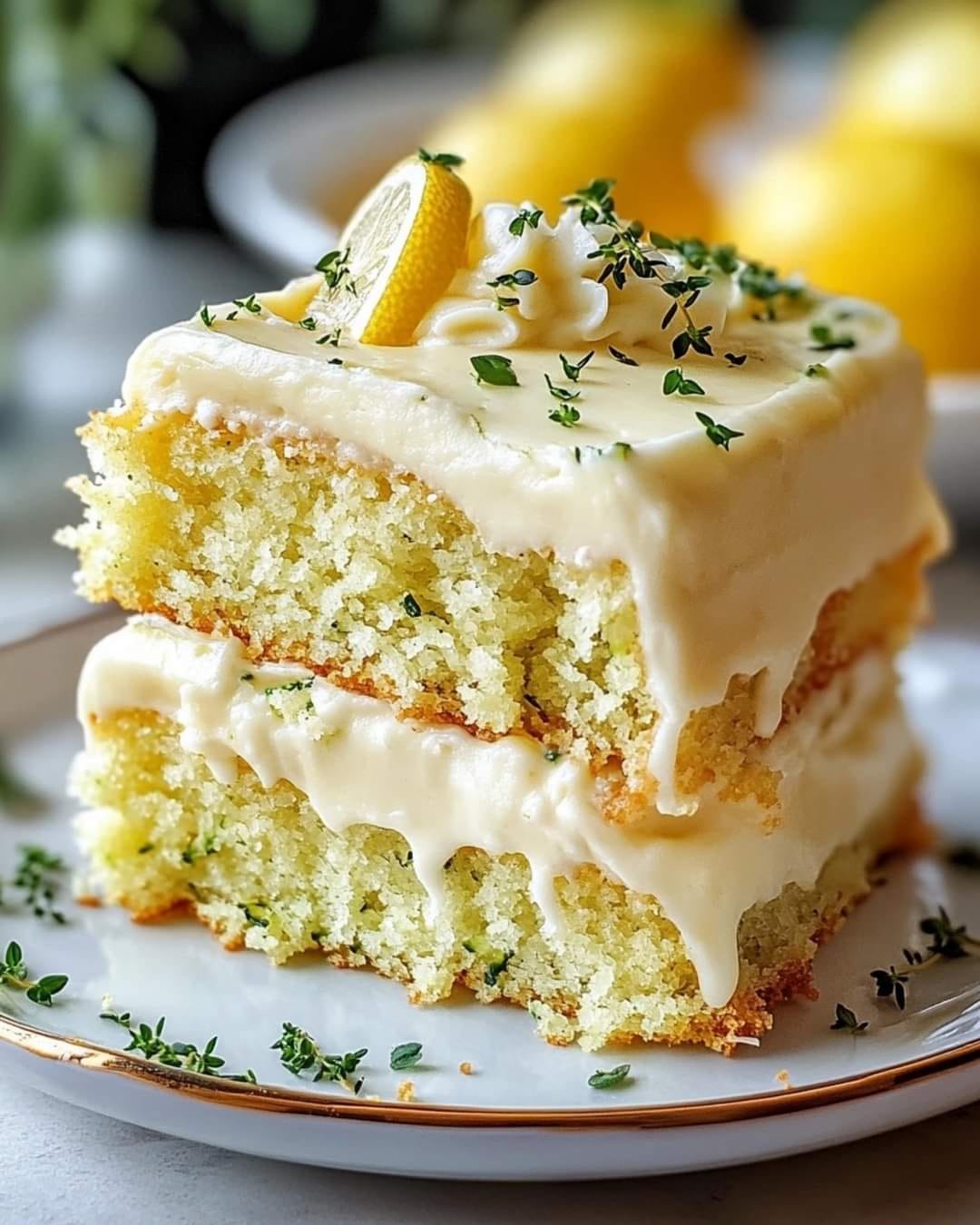 Lemon Zucchini Cake with Cream Cheese Frosting