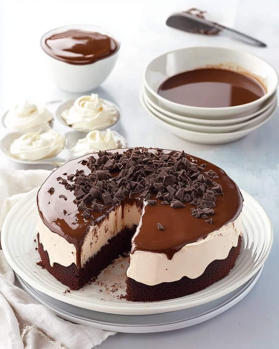 Three Chocolate Milk Cake