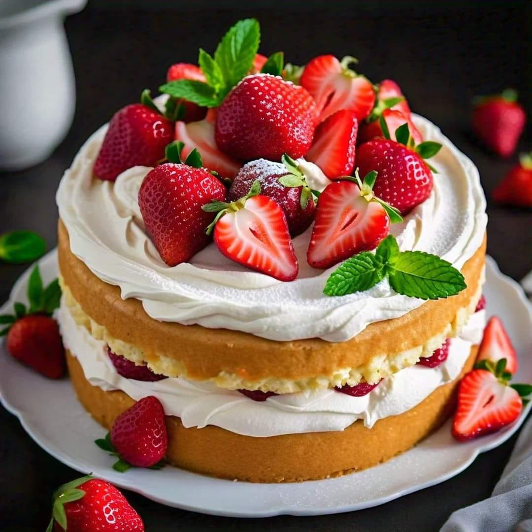 Recipe for Strawberry Chantilly Cake: