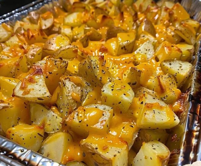 Deliciously Cheesy Ranch Oven Roasted Potatoes