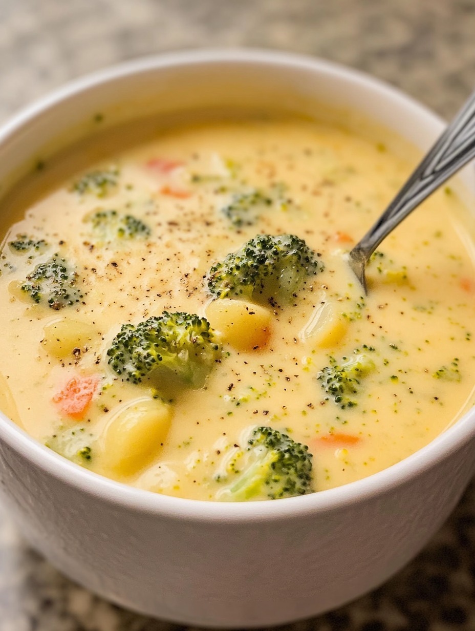 Crock Pot Potato Broccoli Cheddar Soup