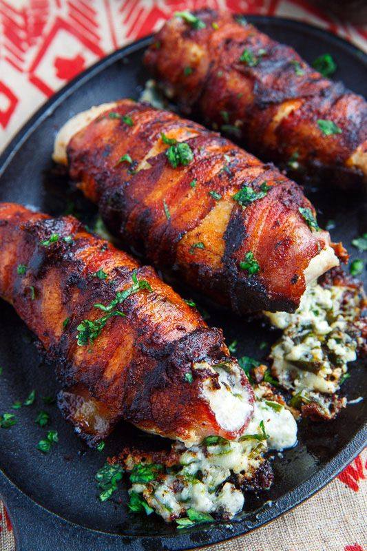 Bacon-Wrapped Jalapeño Popper Stuffed Chicken!