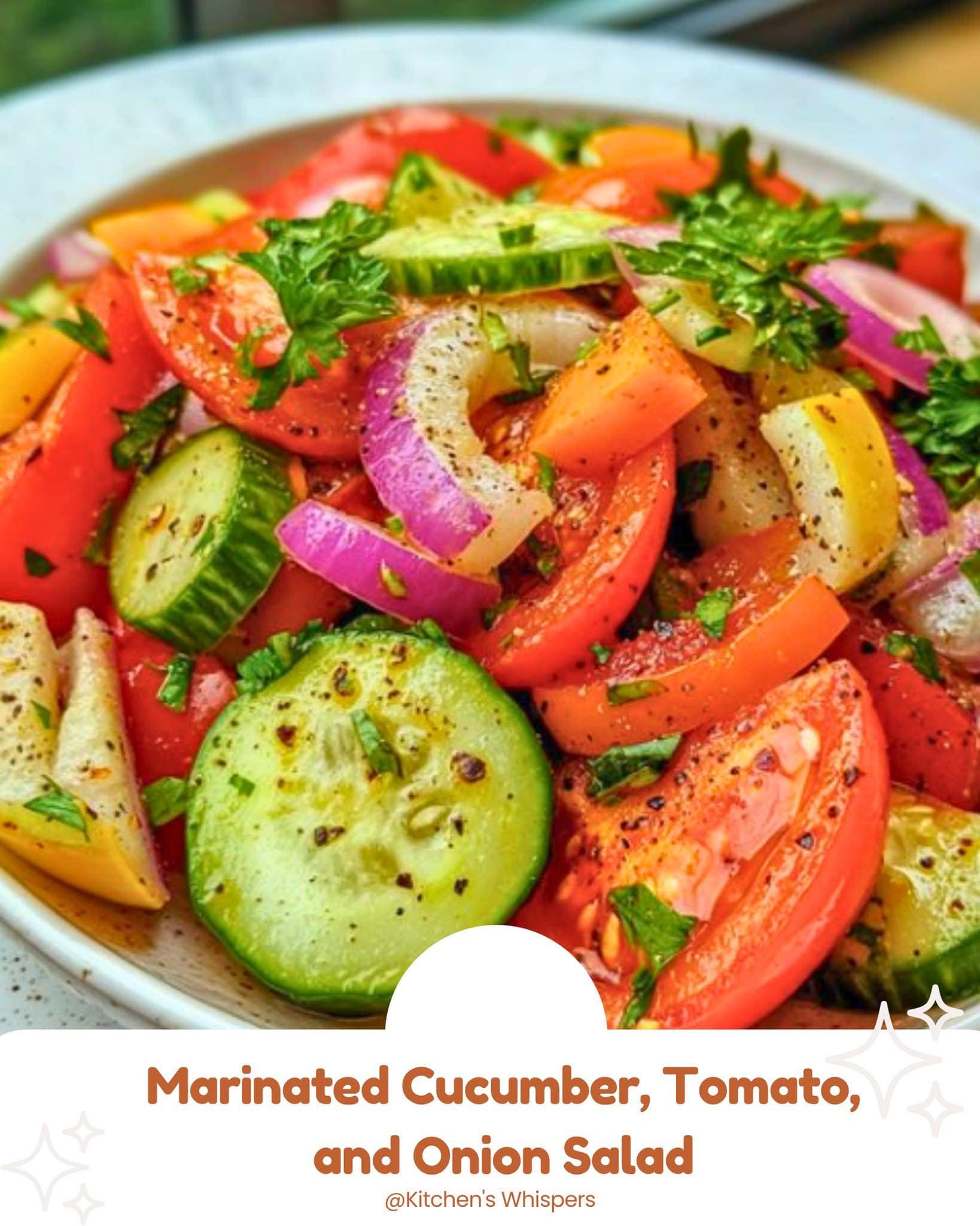 Marinated CucumberTomatoand Onion Salad