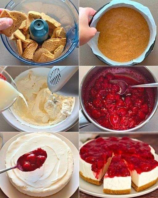 Raspberry cheesecake: the fresh and delicious recipe for the no-bake dessert