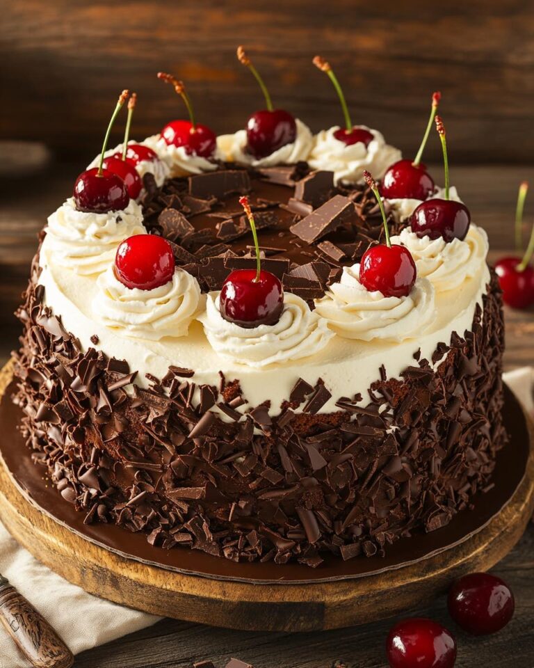 Black Forest Cake with Fresh Cherries