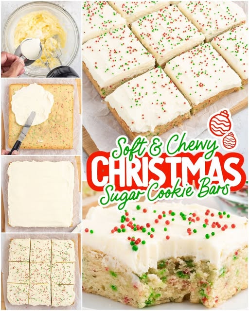 Christmas Sugar Cookie Bars