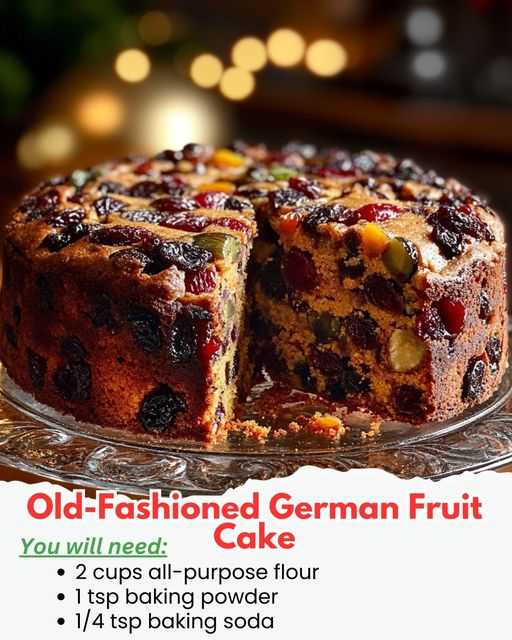 Old-Fashioned German Fruit Cake