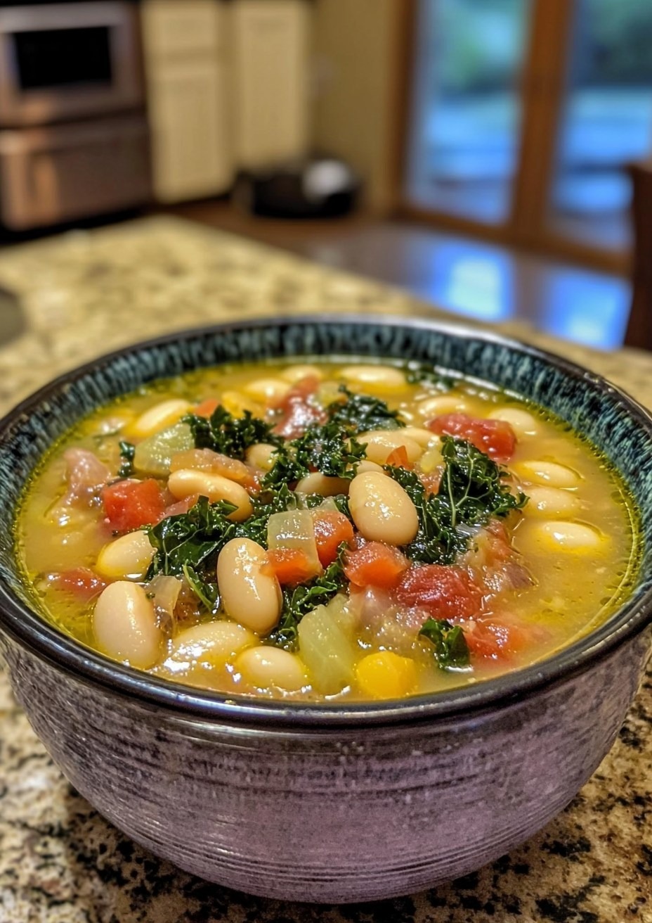 Soup with Tuscan White Beans and Kale