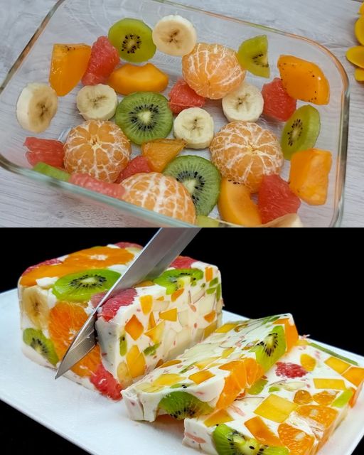 Only milk and fruits! Delicious and healthy dessert without gelatin! Ready in 5 minutes