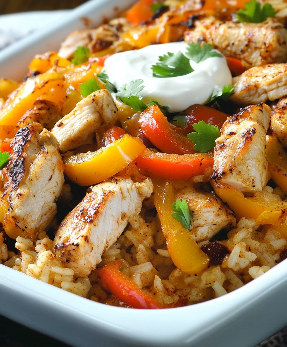 Cheesy Baked Fajita Chicken