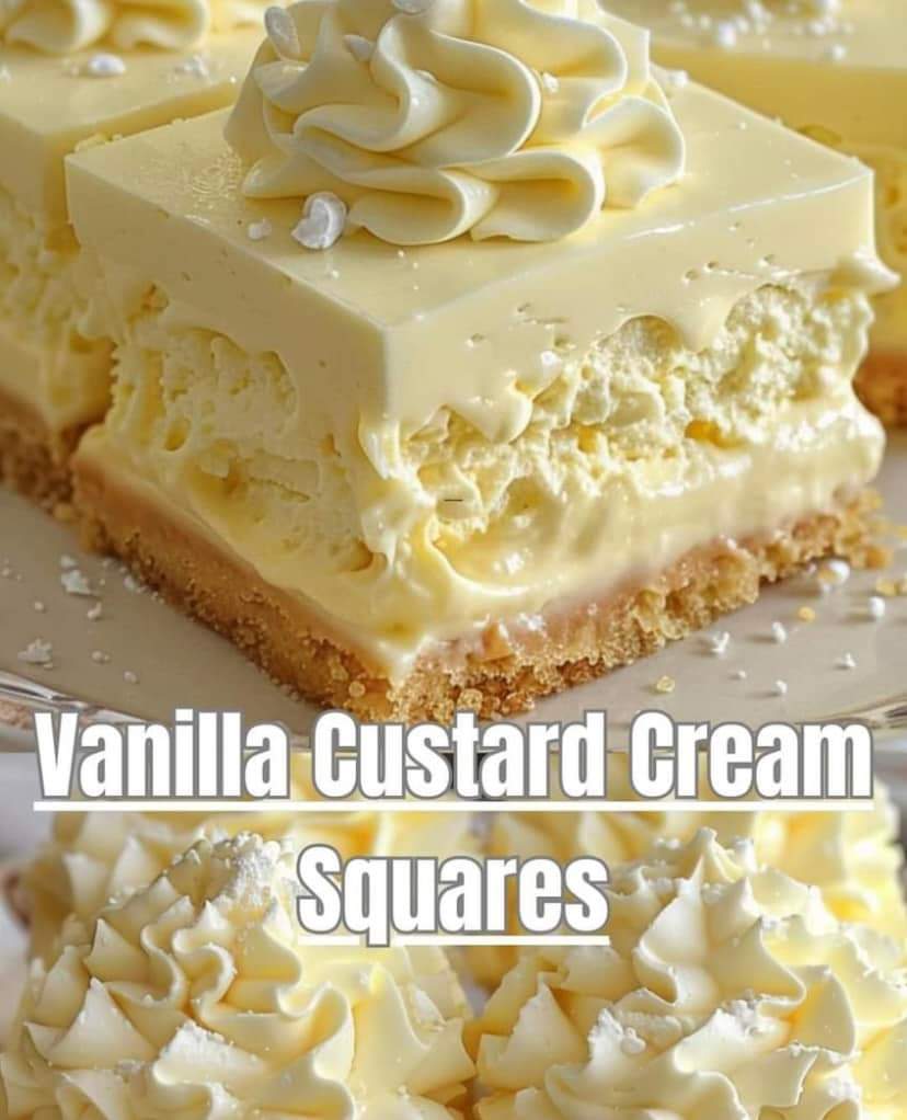 Vanilla Custard Cream Squares