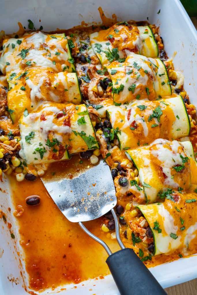 Zucchini Enchilada Roll