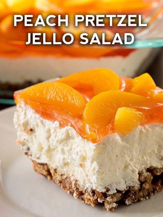 Peach Pretzel Jello Salad