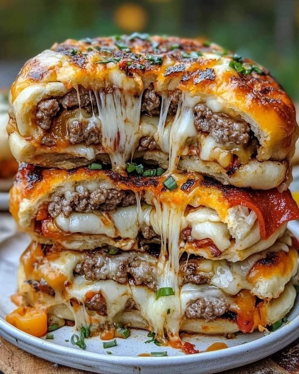 Crockpot Pizza Burgers