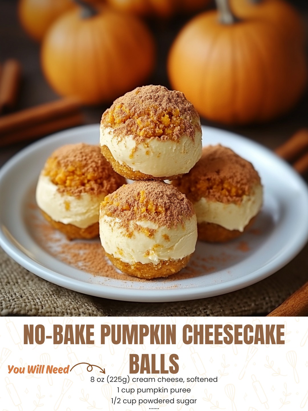 No-Bake Pumpkin Cheesecake Balls