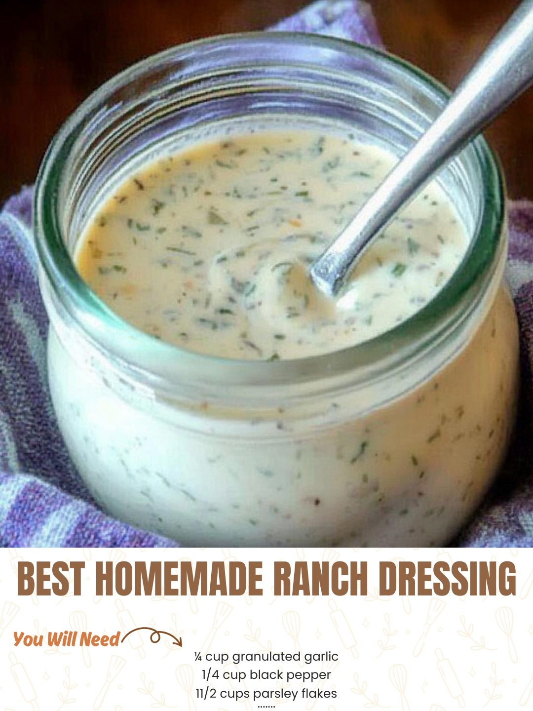 Best Homemade Ranch Dressing