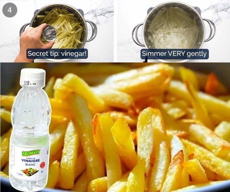 Perfect Vinegar tip for preparing crispy fried potatoes