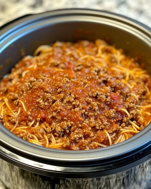 Slow Cooker Church Supper Spaghetti