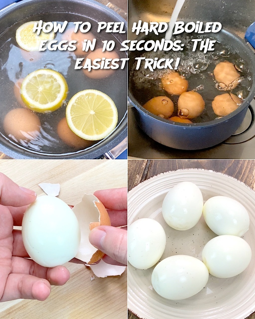 How to Peel Hard Boiled Eggs in 10 Seconds: The Easiest Trick!