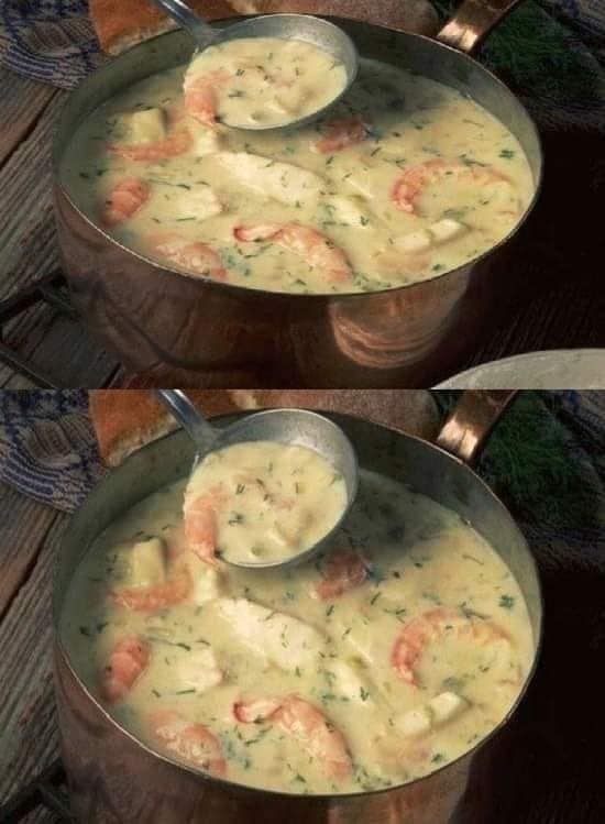 Bisque de fruits de mer au crabe et aux crevettes