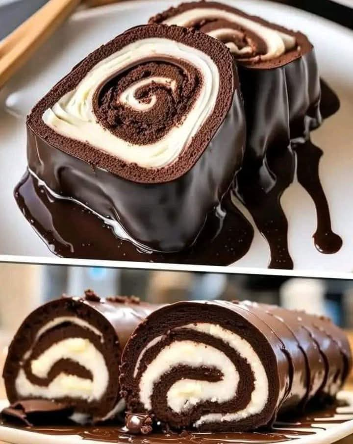 Chocolate Roll Cake Banh Cuon Chocolate