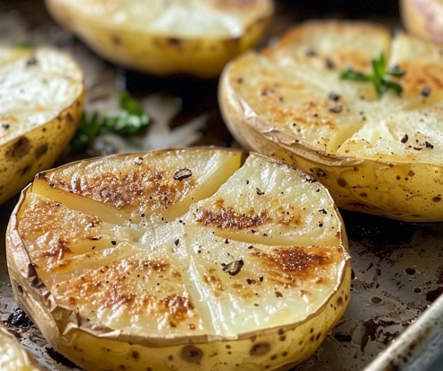 EASY SHEET PAN SCORED POTATOES RECIPE