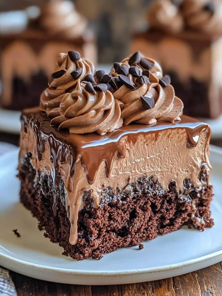 Espresso Infused Mocha Poke Cake