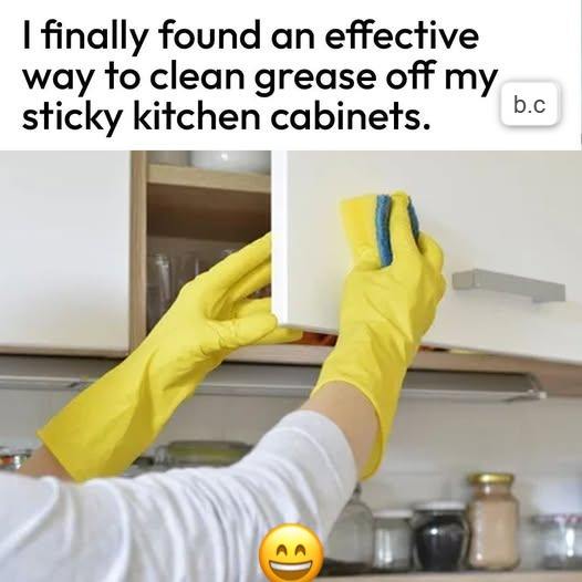 How to Clean Sticky Grease from Kitchen Cabinets