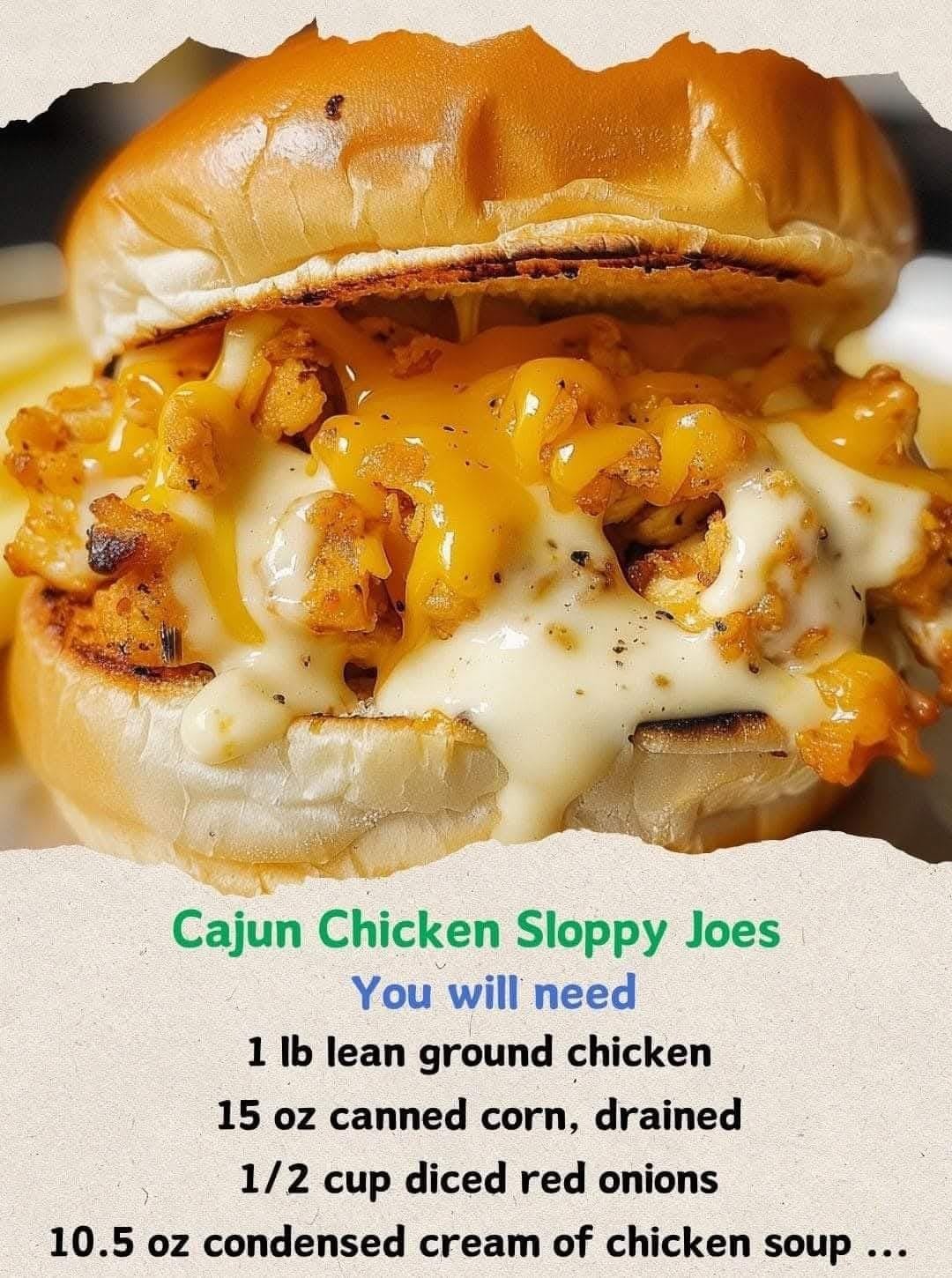 Cajun Chicken Sloppy Joes