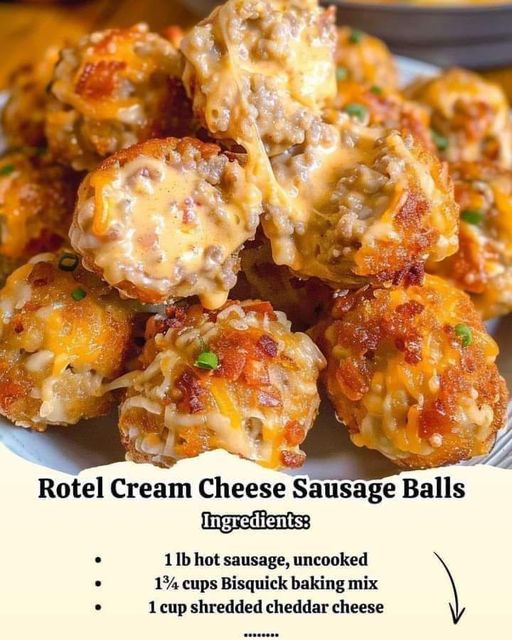 Rotel Cream Cheese Sausage Balls