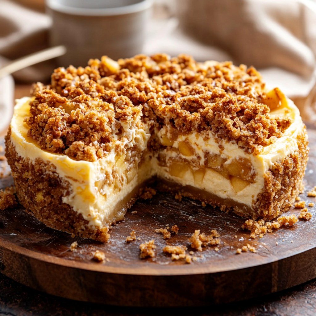 Delicious Apple Crumble Cheesecake Recipe