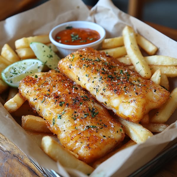 Fish and Chips – A Crispy, Golden, and Delicious Classic! Perfect for a Comforting Meal!