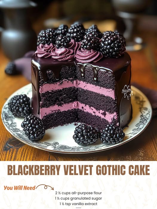 Blackberry Velvet Gothic Cake