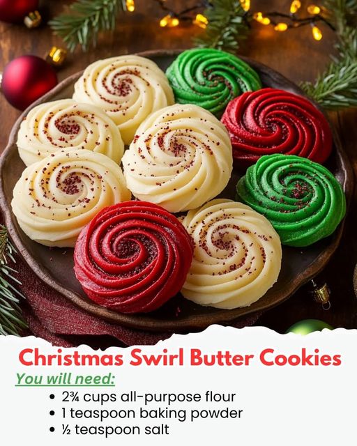 Christmas Swirl Butter Cookies