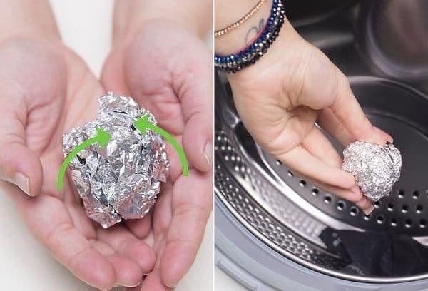 Aluminum foil ball in the washing machine: why add it, how it works