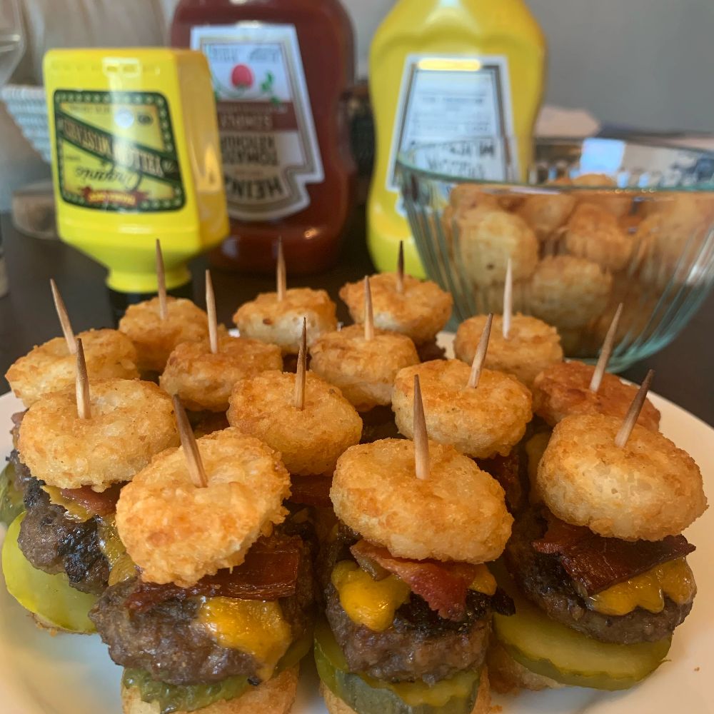 Mini Tater Tot Cheeseburgers