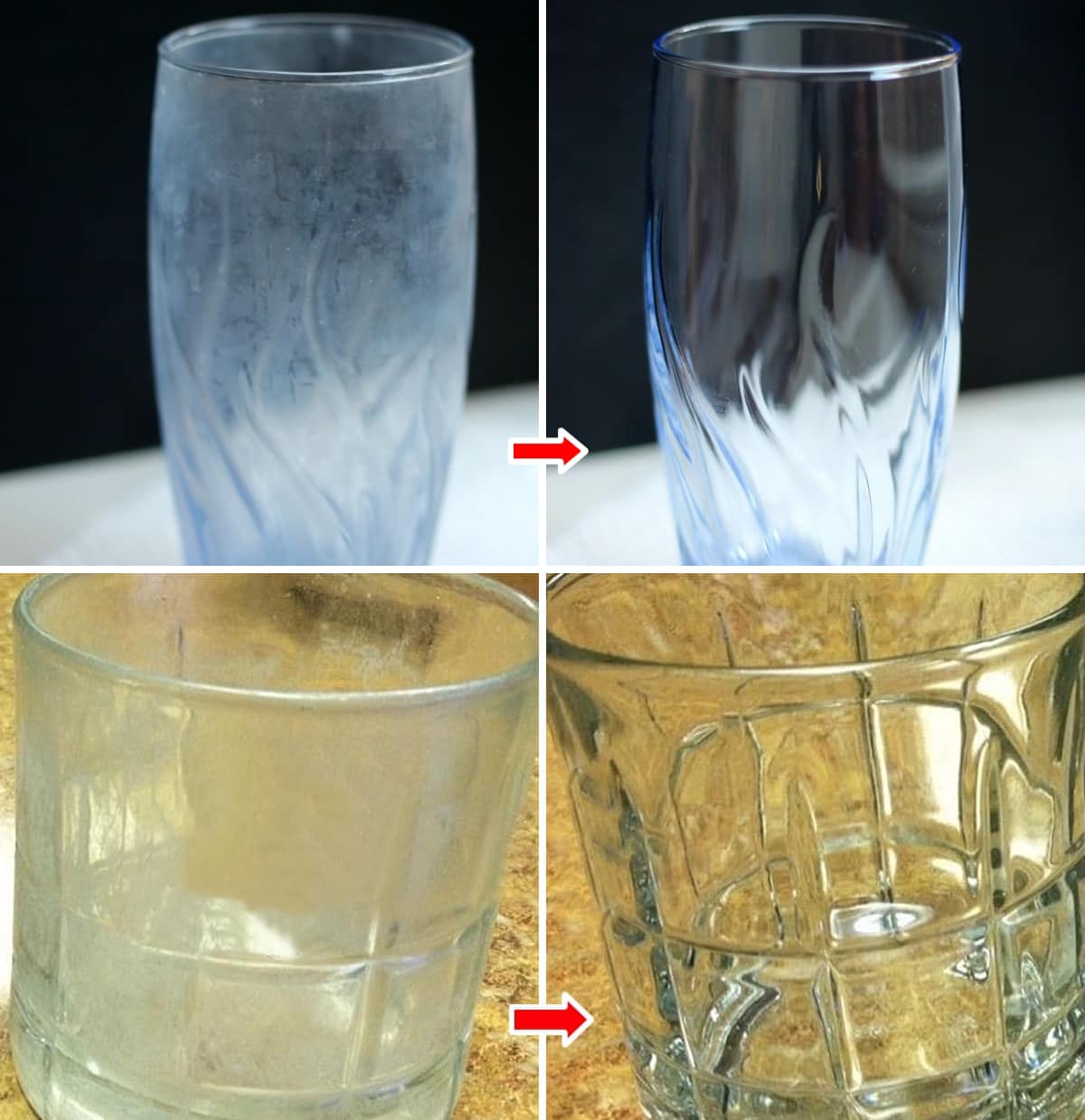 The natural ingredient that removes dull stains from glasses instantly