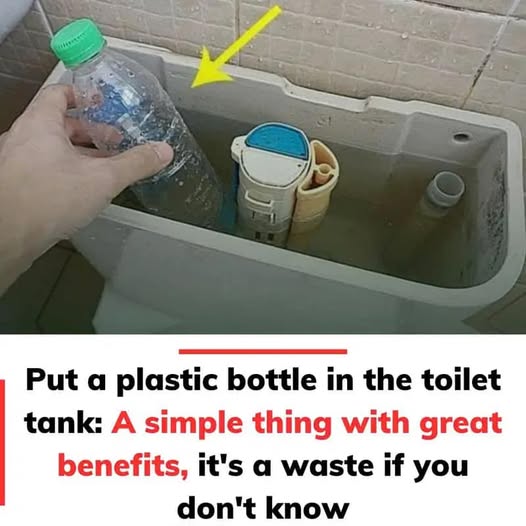 Put a plastic bottle in the toilet tank