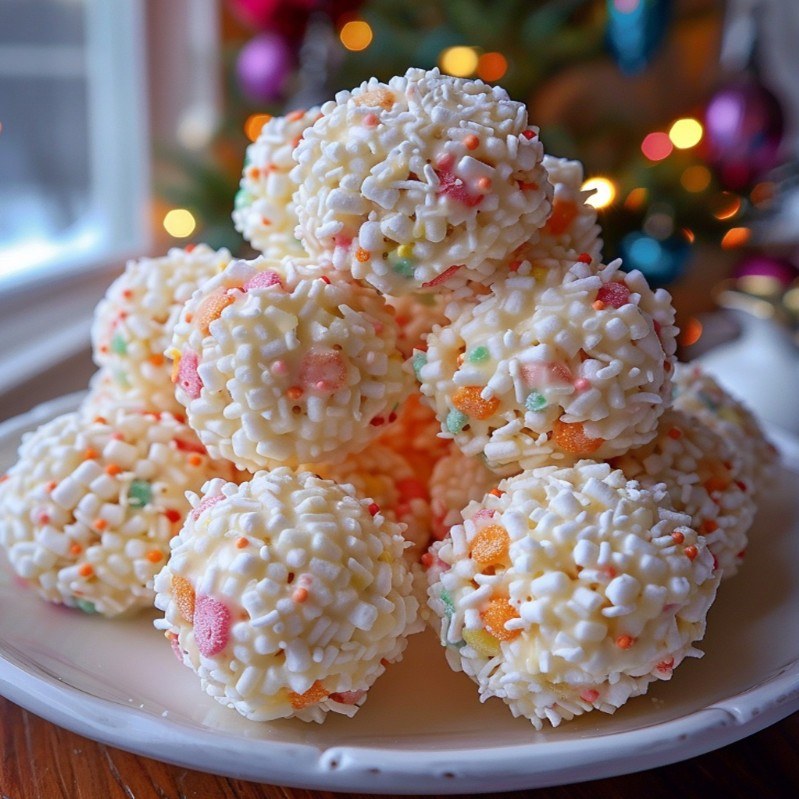 4. Rice Krispie Snowballs: Festive and Fun