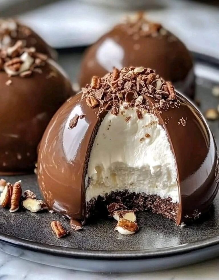 Delicious Chocolate and Praline Domes with Mascarpone Mousse