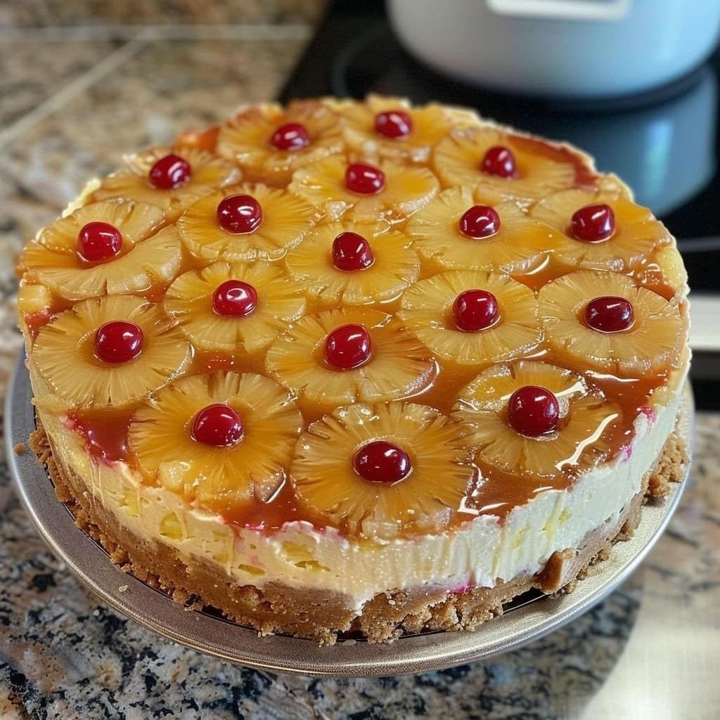 Pineapple Upside-Down Cheesecake