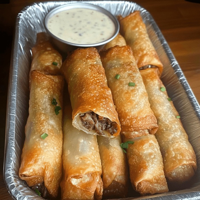 Philly Cheesesteak Egg Rolls